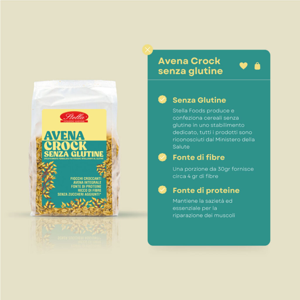 Avena Crock Senza Glutine Stella: i fiocchi di avena Croccanti